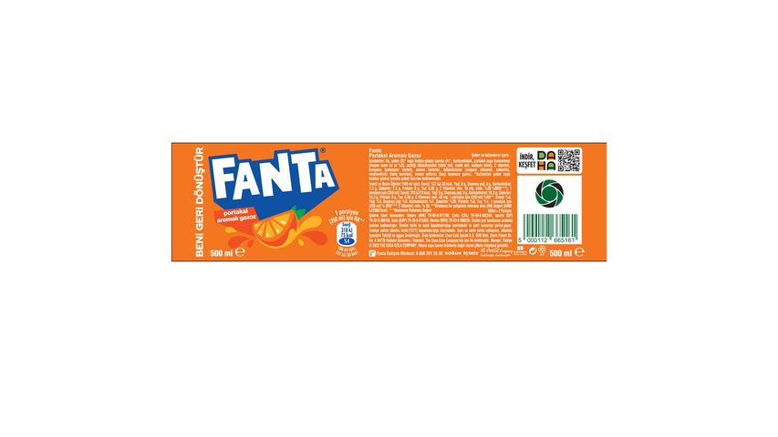 Fanta Gazoz Pet Şişe 500 ml