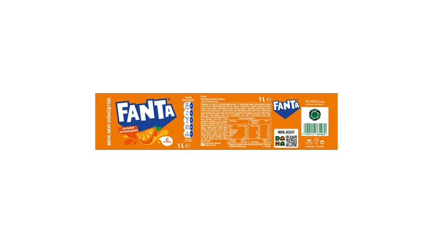 Fanta Orange Flavored Soda 1 L