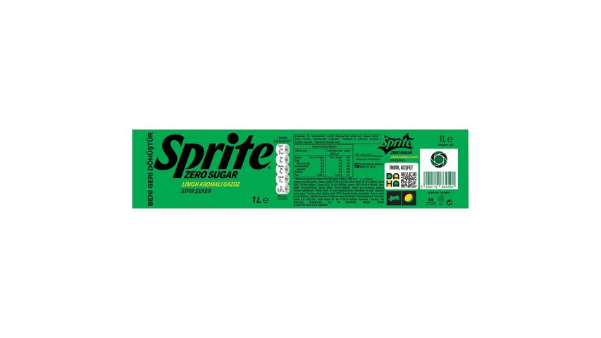 Sprite Şekersiz Gazoz 1 L