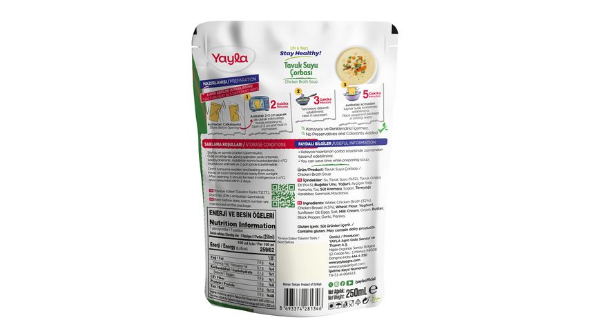 Yayla Tavuk Suyu Çorbası 250 ml