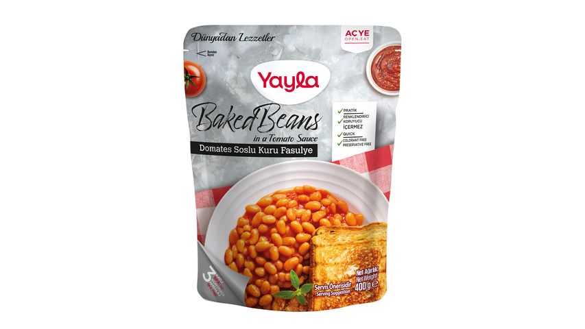 Yayla Baked Beans Domates Soslu Kuru Fasulye 400 g
