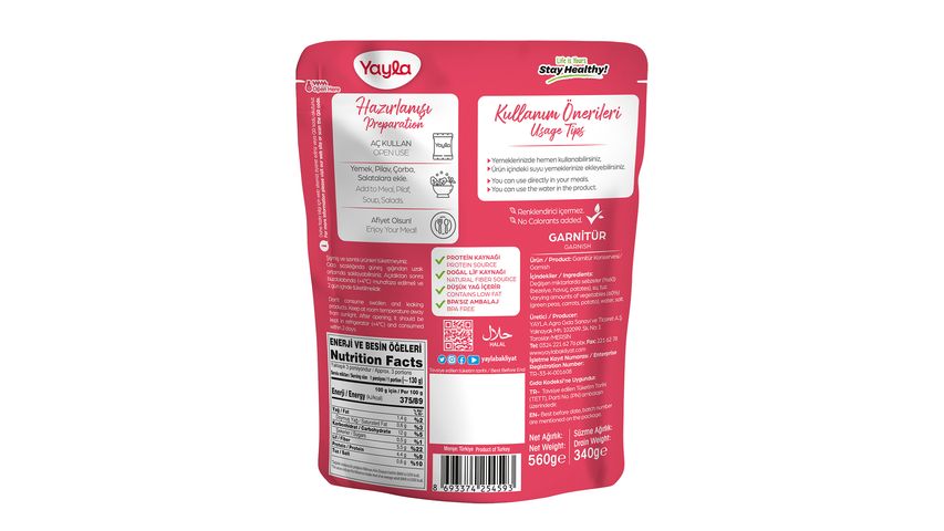 Yayla Garnitür 560 g