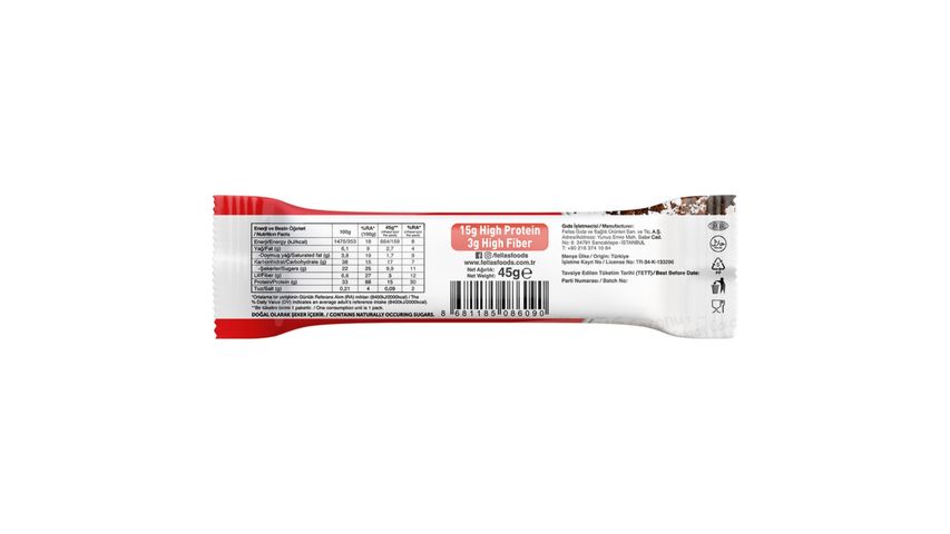 Fellas Coconut & Cocoa High Protein Bar 45 g