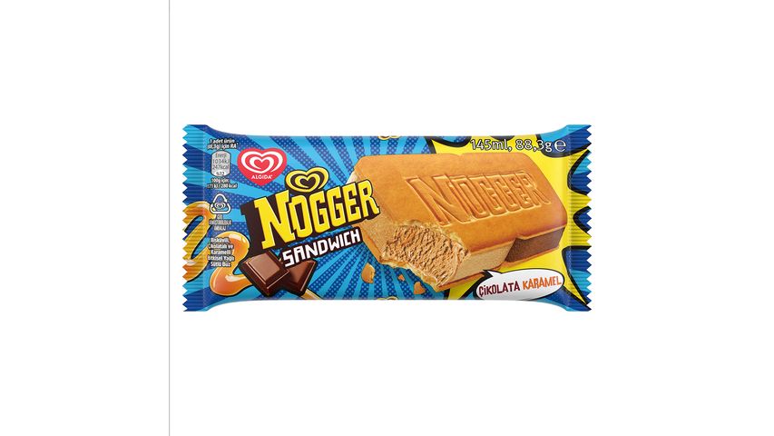 Algida Nogger Sandwich Chocolate Caramel 145 ml