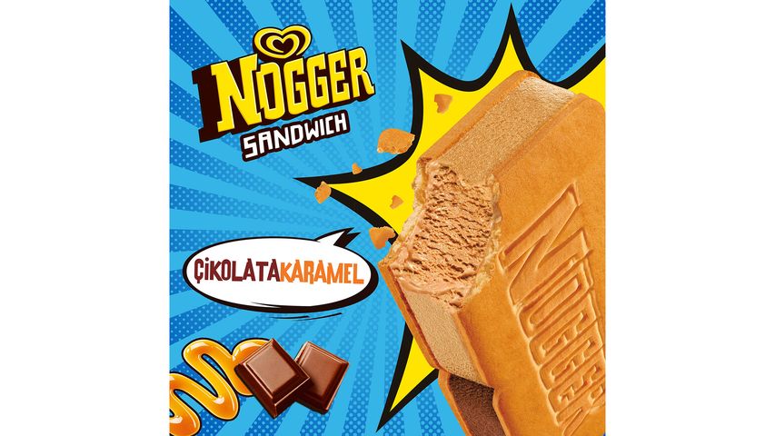 Algida Nogger Sandwich Chocolate Caramel 145 ml