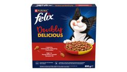 Felix Doubly Delicious Çifte Lezzet Sığır Etli Kuru Kedi Maması 800 g