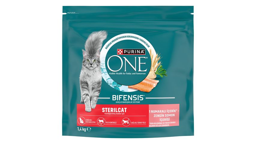 Purina One Adult Sterilized Cat Food with Salmon 1.4 kg