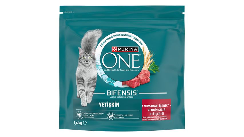 Purina One Adult Cat Food with Beef 1.4 kg