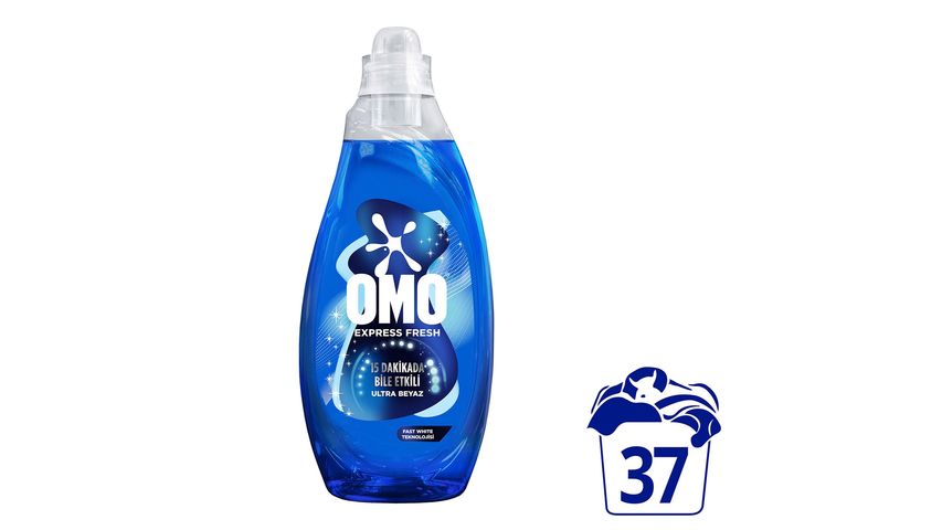 Omo Express Fresh Ultra Beyaz Beyazlar İçin Sıvı Deterjan 1480 ml