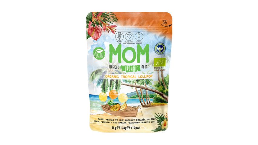Mom Organic Tropical Lollipop 58 g
