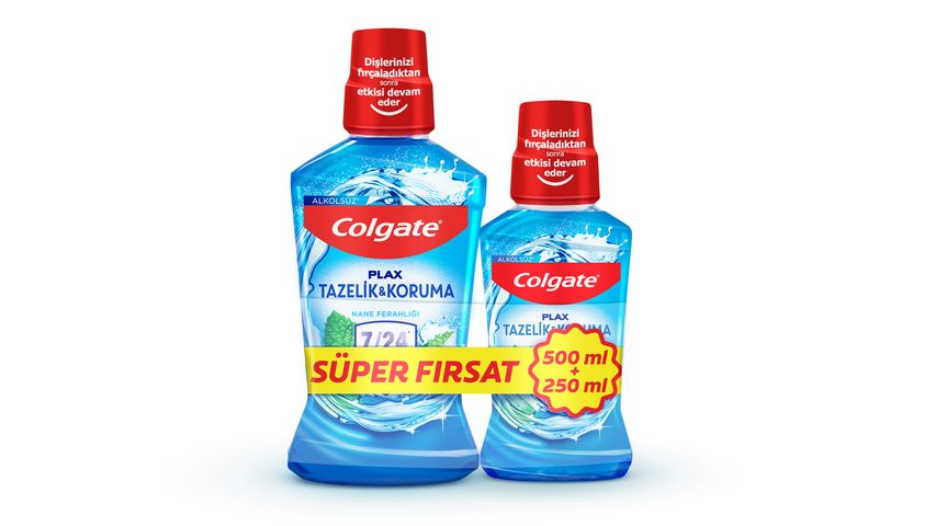 Colgate Plax Fresh Mint Mouthwash 500 ml & 250 ml