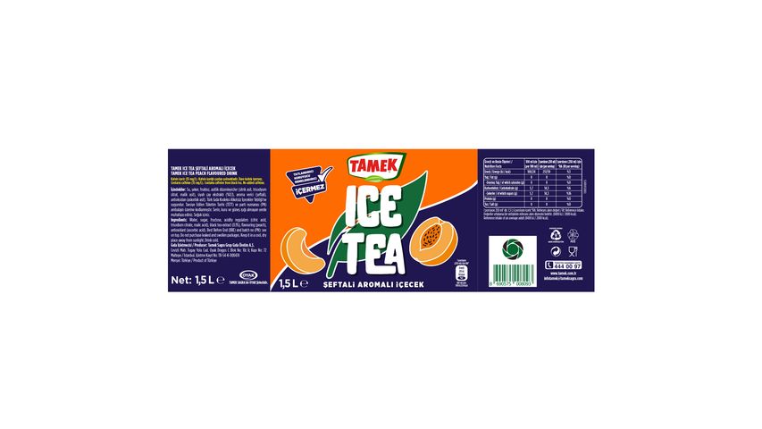 Tamek Ice Tea Şeftali 1.5 L