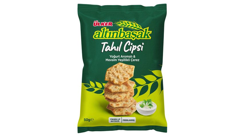 Ülker Altınbaşak Yoğurt Aromalı & Mevsim Yeşillikli Tahıl Cips 50 g