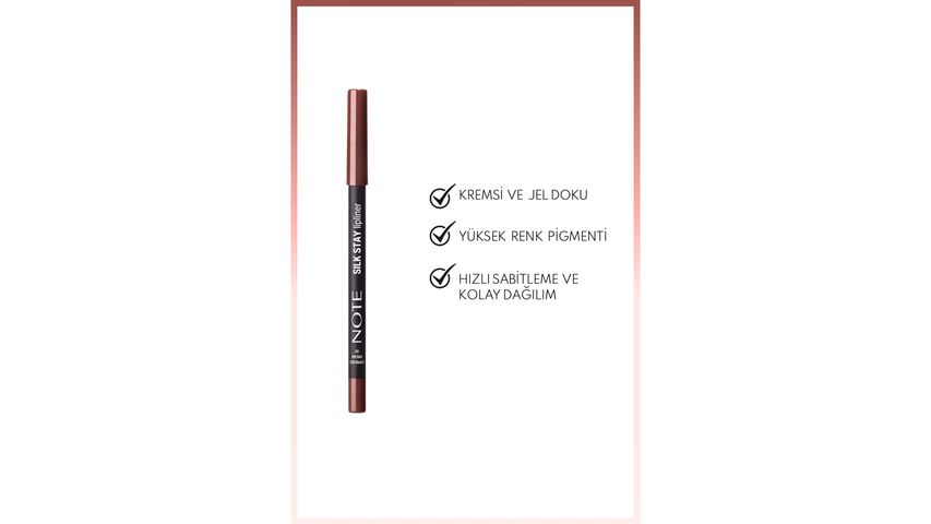 Note Silk Stay Lipliner 09 Espresso Dream – Suya Dayanıklı İpeksi Dudak Kalemi (Kahverengi)