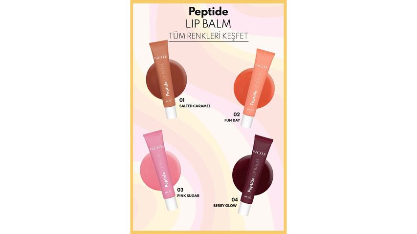 Note Peptide Lip Balm 01 Salted Caramel SPF 30 – Nemlendirici & Parlatıcı Dudak Balmı