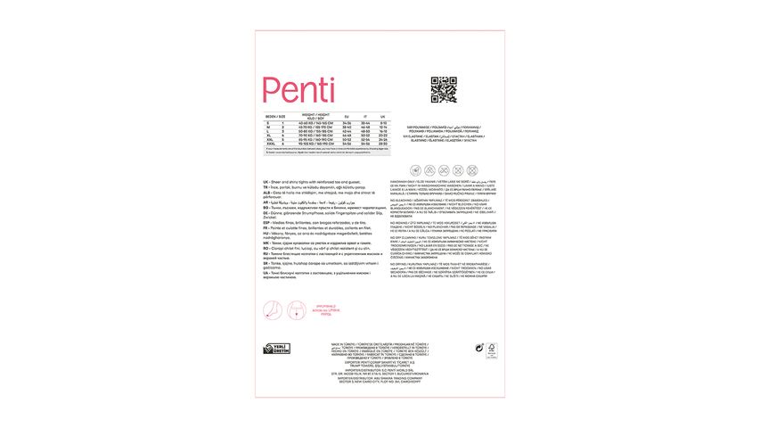 Penti Fit 15 Külotlu Çorap – Mürdüm – Beden 4