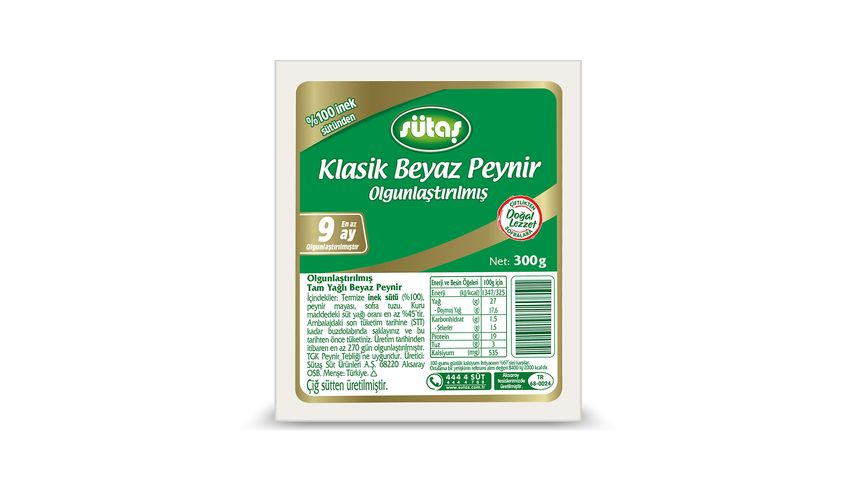 Sütaş Klasik Beyaz Peynir 300 g