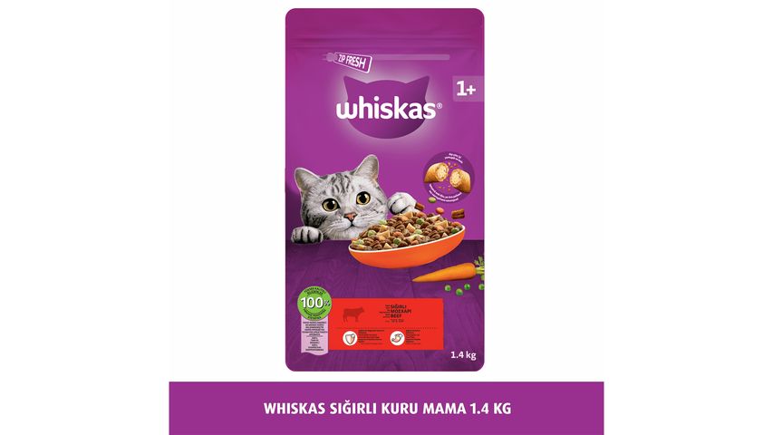 Whiskas Sığır Etli Kuru Mama 1.4 kg
