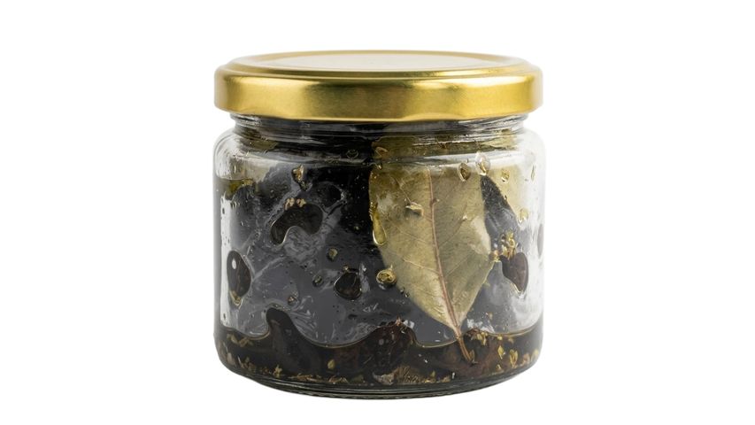 Arvion Oil-Cured Black Olives with Thyme and Bay Leaf 200 g