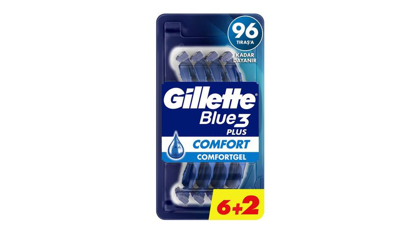 Gillette Blue3 Comfort Disposable Razor 8 Pieces
