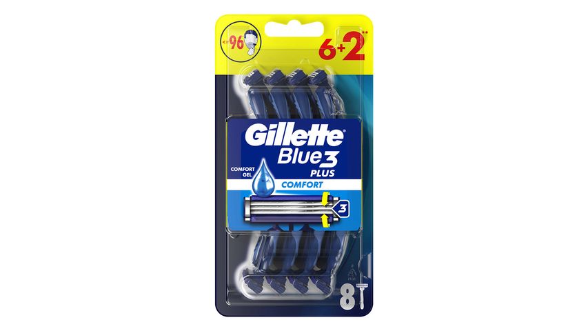 Gillette Blue3 Comfort Disposable Razor 8 Pieces