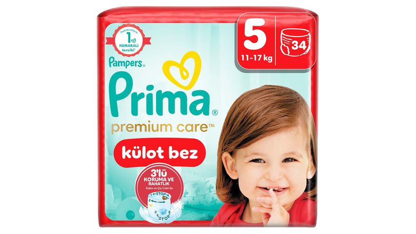 Prima Premium Care Külot Bebek Bezi 5 Beden 34 Adet