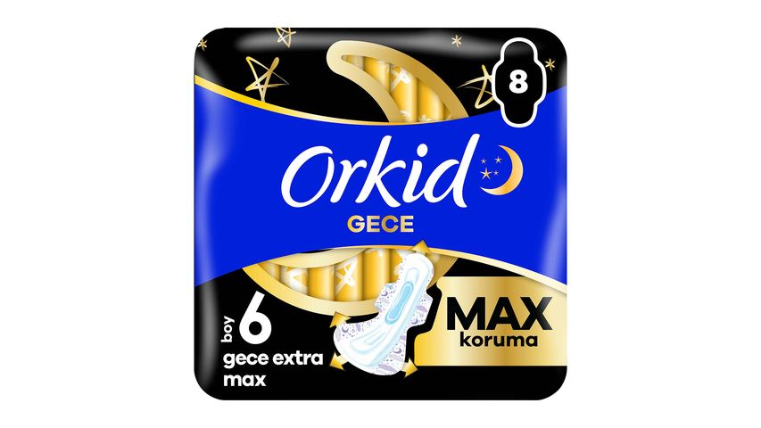 Orkid Ultra Ekstra Dörtlü Paket Gece Ekstra Max 8 Adet