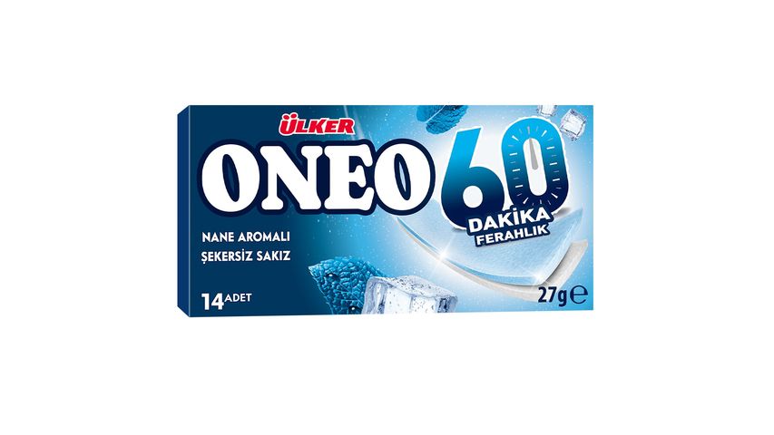 Ülker Oneo 60 Minutes Mint Flavored Sugar-Free Gum 27 g