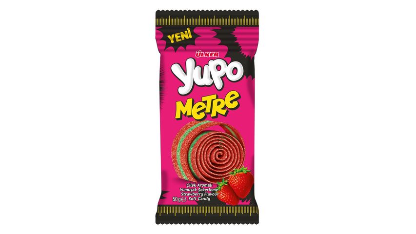 Ülker Yupo Çilek Aromalı Yumuşak Şeker 50 g
