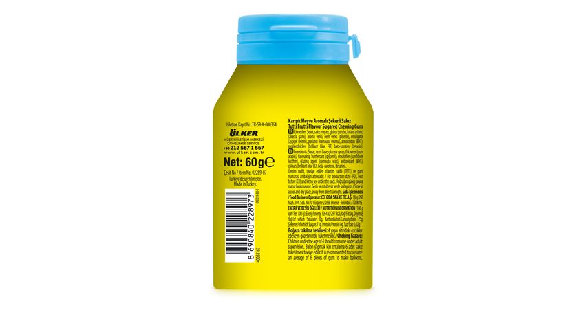 Oneo Bubble Mini Karışık Meyve Aromalı Balonlu Sakız 60 g