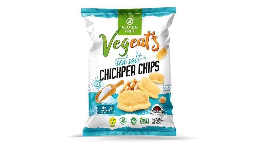 Vegeat's Baked Chickpea Chips with Sea Salt 50g