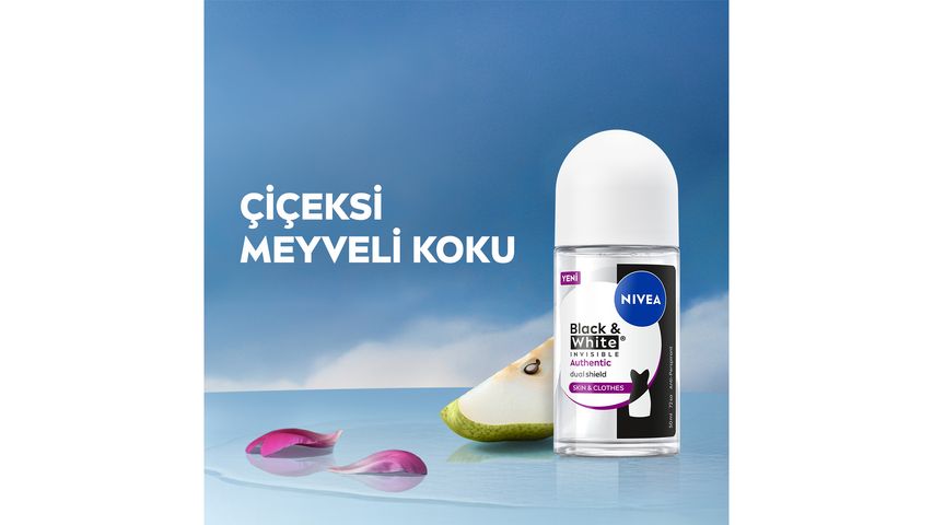 Nivea Women Black & White Invisible Authentic Roll-On Deodorant 50 ml
