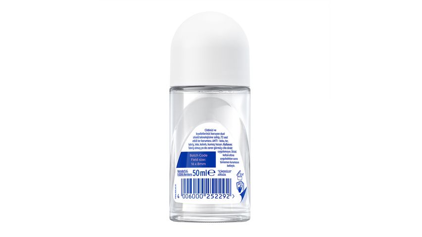 Nivea Women Black & White Invisible Authentic Roll-On Deodorant 50 ml