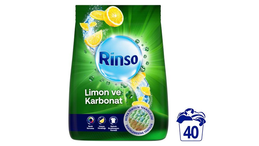 Rinso Limon ve Karbonat Renkliler & Beyazlar İçin Toz Deterjan 6 kg
