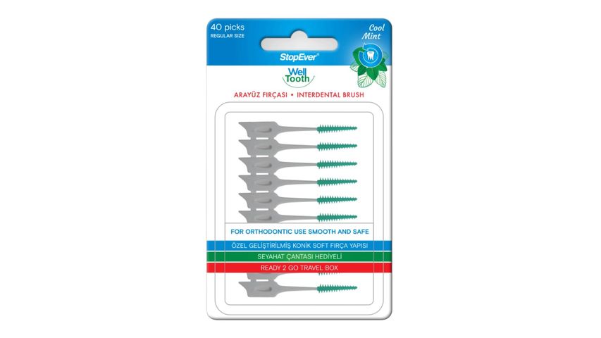 StopEver Well Tooth Arayüz Fırçası Normal Boy 40 Adet