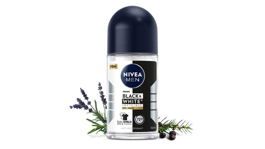 Nivea Men Black & White Invisible Epic Night Roll-On Deodorant 50 ml