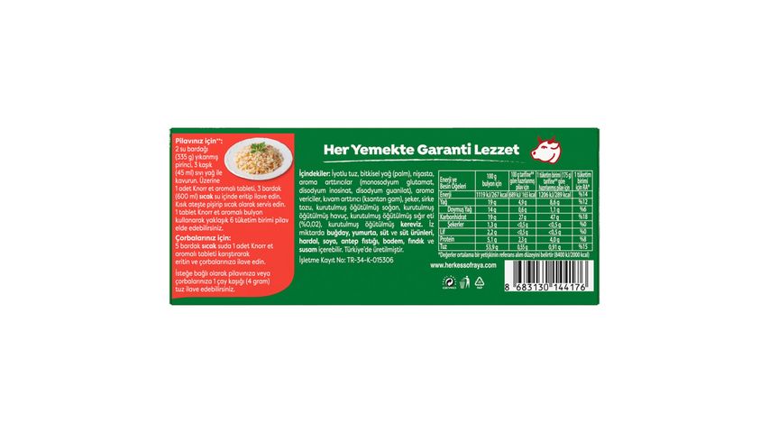 Knorr Et Suyu Tablet Bulyon 12 Adet