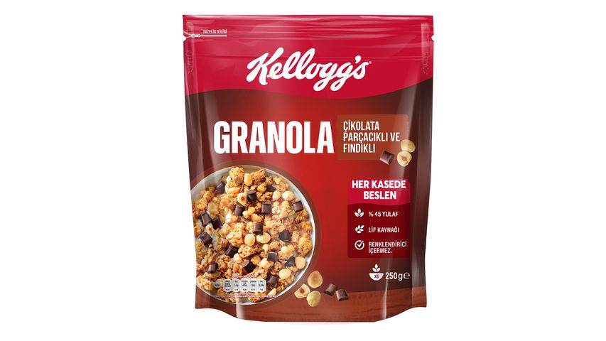 Kellogg's Çikolata Parçacıklı ve Fındıklı Granola 250 g