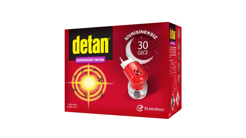 Detan 30 Gece Elektro Likit Ekstra Cihaz + Yedek