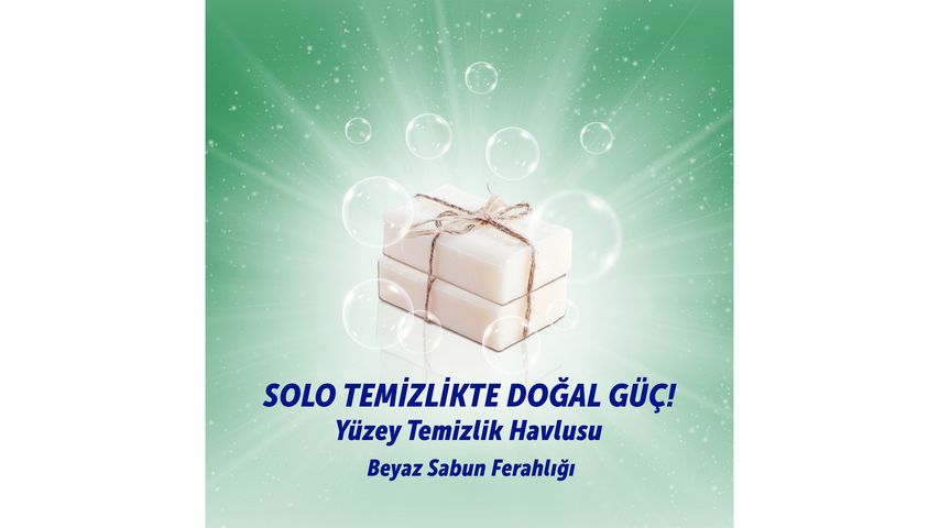 Solo Beyaz Sabun Kokulu Travel Yüzey Temizlik Havlusu 15’li