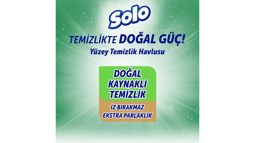 Solo Beyaz Sabun Kokulu Travel Yüzey Temizlik Havlusu 15’li
