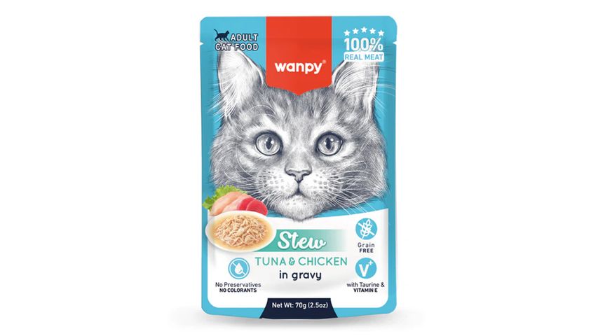 Wanpy Güveç Ton Balık & Tavuklu Yaş Kedi Maması 70 g