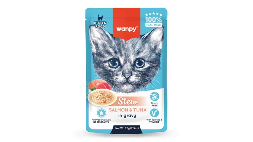 Wanpy Güveç Somon & Ton Balıklı Yaş Kedi Maması 70 g