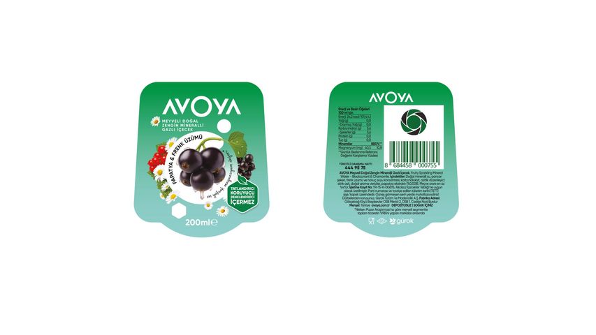 Avoya Frenk Üzümü & Papatya Meyveli Maden Suyu 6 x 200 ml