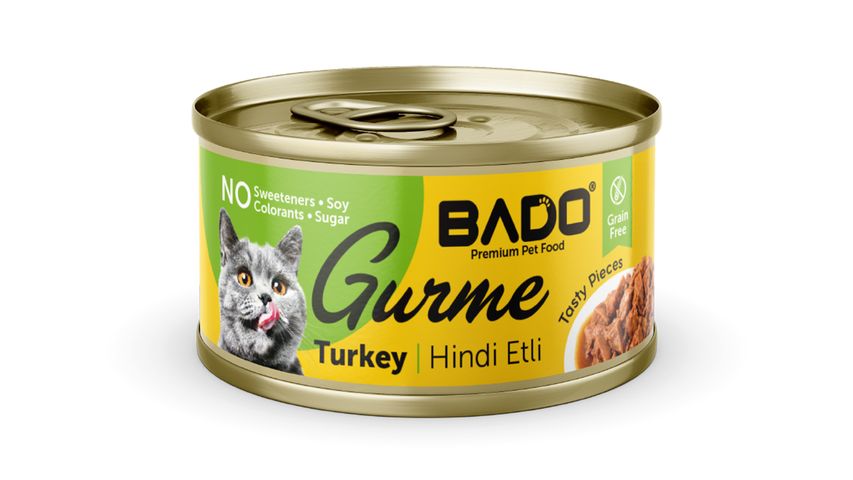 Bado Gurme Hindi Etli Yaş Yetişkin Kedi Maması 85 g