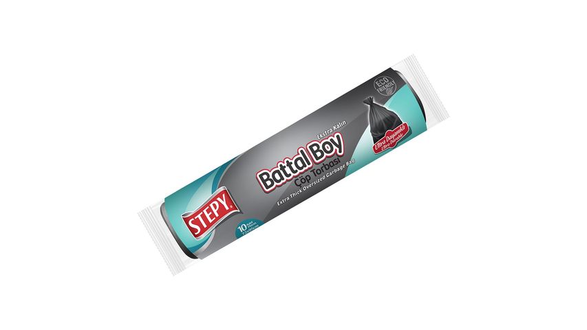 Stepy Ekstra Kalın Battal Premium Çöp Torbası 10 Adet