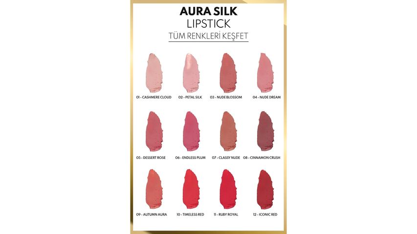 Note Aura Silk Lipstick 07 Classy Nude Creamy Semi-Matte Lipstick - Nude