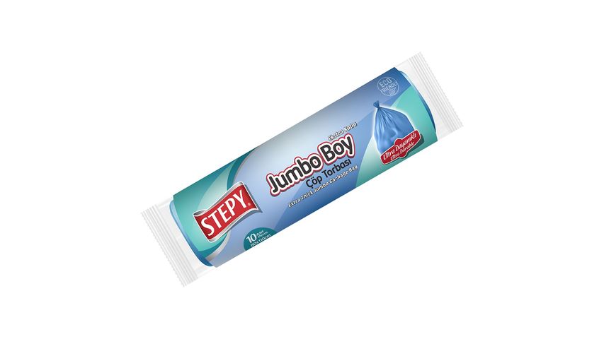 Stepy Extra Thick Jumbo Premium Trash Bags 10 Pack