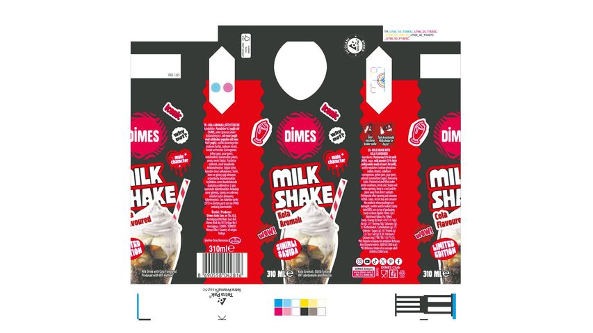 Dimes Cola & Vanilla Flavored Milkshake 310 ml