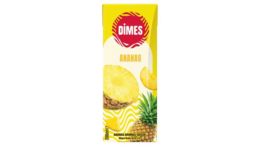 Dimes Ananas Aromalı Meyve Suyu 200 ml
